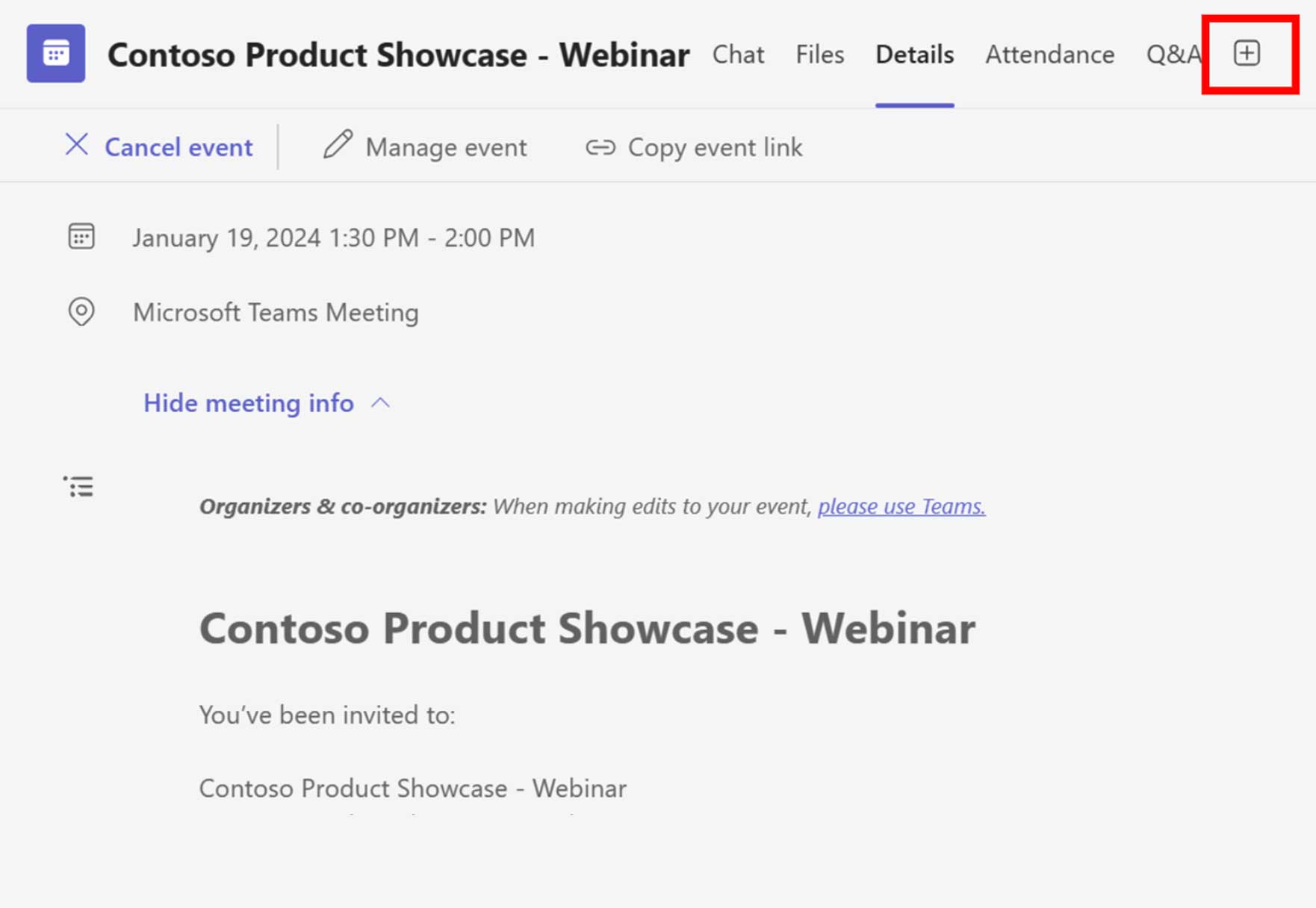 Adding apps to the webinar screenshot 2