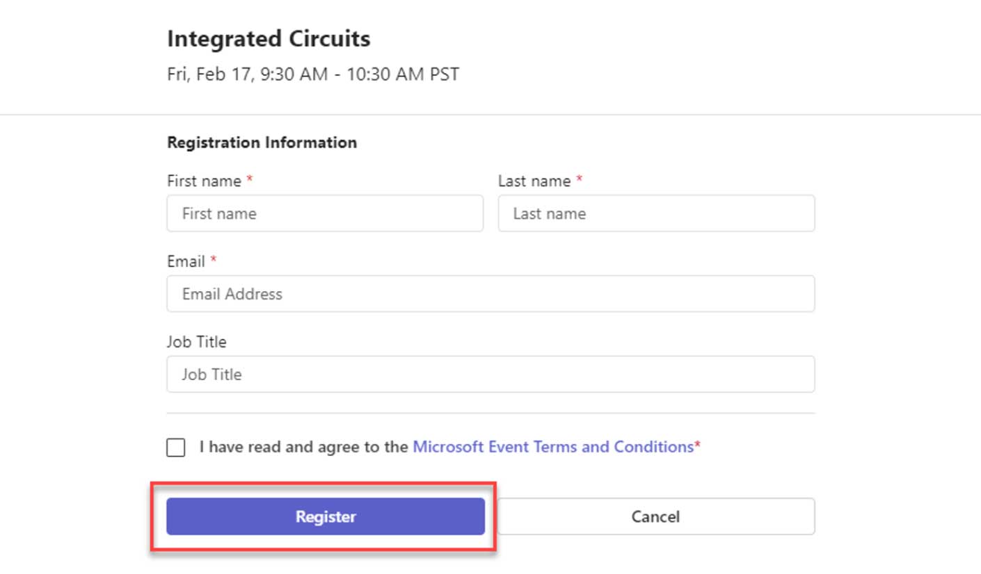 Registration form screenshot 1